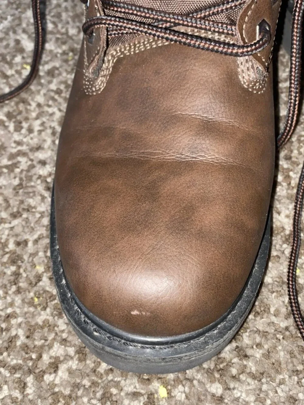 Brazos Work Force - Men's Chestnut Brown Work Boots - Size 13D - Slip & Oil Resi